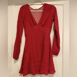 Pacsun Red Floral Dress